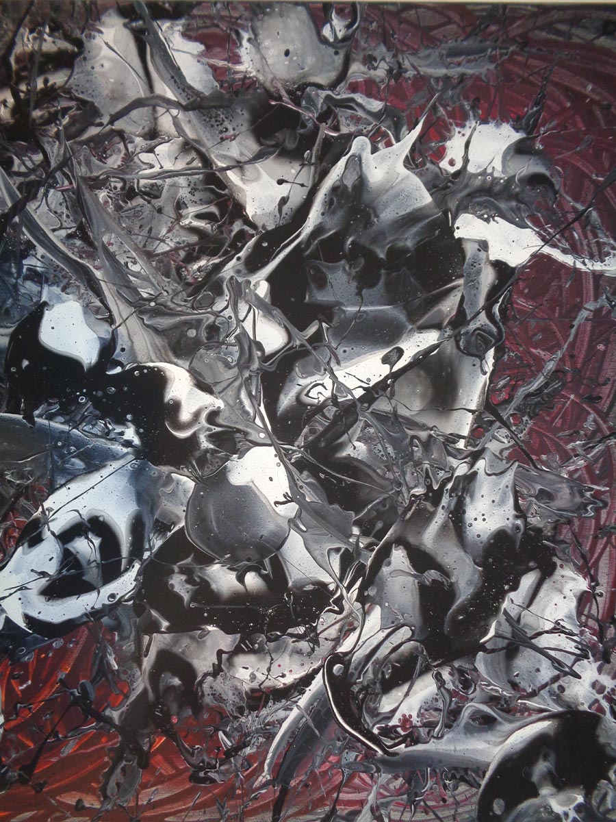 Abstrakte Kunst in fließender Bewegung